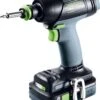 Festool T 18+3 HPC 18V Li-Ion Accu Schroefboormachine Set (2x 4,0Ah) In Systainer - 50Nm - 576989