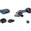 Bosch GWX 18 V-15 SC 18V Li-Ion Accu BiTurbo X-LOCK Haakse Slijper Set (2x 5.5Ah Accu) In L-Boxx - 125 Mm - Variabel - Koolborstelloos - 06019H6501