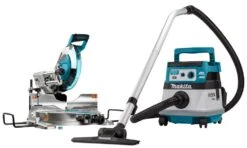 Makita DLX2386UX1 2x18V Li-Ion Accu Combiset Voor Afkorten En Stofzuigen - 260mm - Koolborstelloos