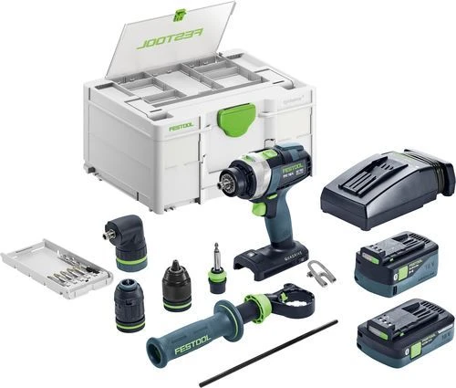 Festool TPC 18/4 5,0/4,0 I-Set/XL 18V Li-Ion Accu Klopboormachine Set (1x 4,0Ah & 1x 5,0Ah) In Systainer - 75Nm - 577622