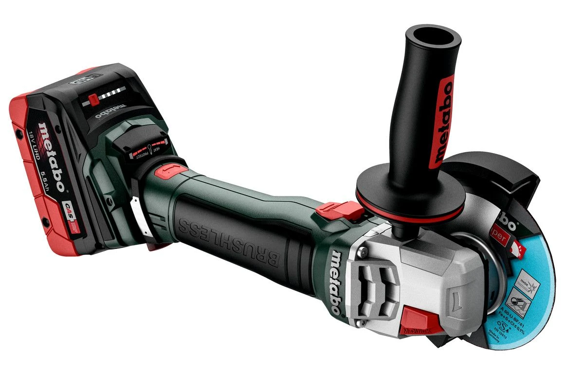 Metabo WB 18 LT BL 11-125 Quick 18V Li-Ion Accu-slijper Set (2x 5.2Ah) In MetaBox - Afbeelding 2