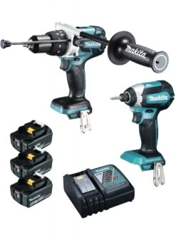 Makita DLX2174TJ1 18V Li-Ion Accu Klopboor-/schroefmachine (DHP481) & Slagschroevendraaier (DTD153) Combiset (3x 5.0Ah Accu) In Mbox