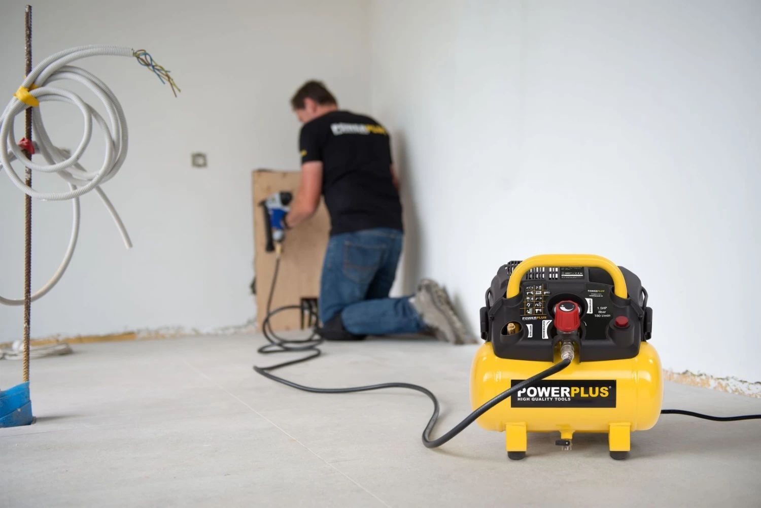 Powerplus POWX1721 Compressor - 1100W - 6L - Olievrij - Afbeelding 6