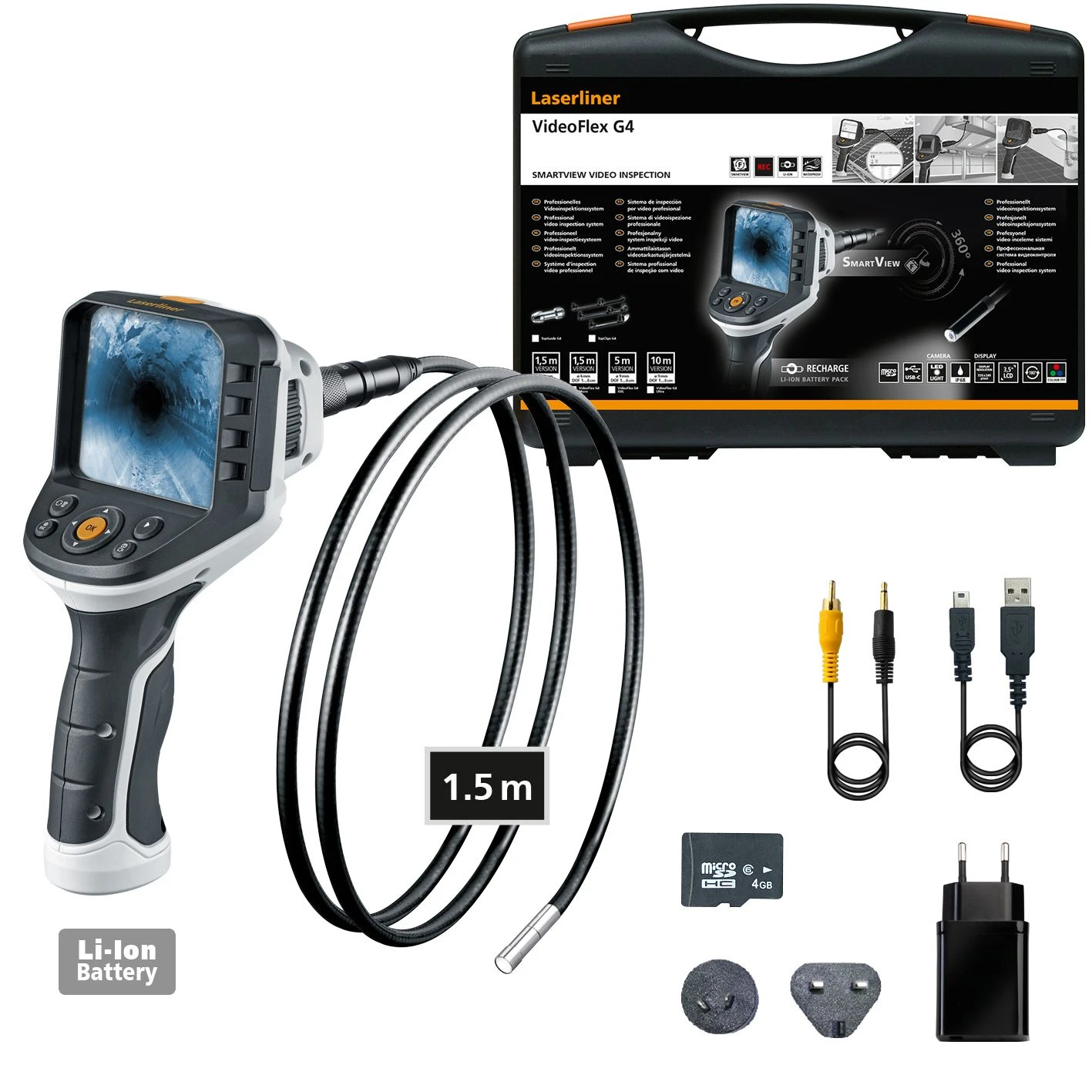 Laserliner VideoFlex G4 Micro Inspectiecamera In Koffer - 6mm X 1,5m - 082.241A