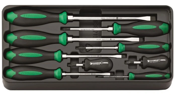 Stahlwille 96838234 9-delige Schroevendraaierset In Kunststof Inleg - PH/Sleuf - 96838234