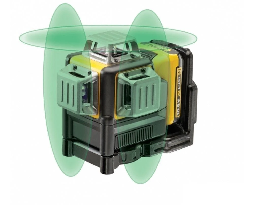 DeWalt DCE089D1G 10.8V Li-Ion Accu Zelfnivellerende 3x 360 Graden Multilijnlaser Set (1x 2.0Ah Accu) In Koffer - 3 Lijnen - 30m - Groen - DCE089D1G-QW - Afbeelding 2