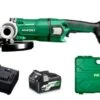 HiKOKI G3623DAWGZ 36V Multivolt Li-Ion Accu Haakse Slijper Set (2x 4,0Ah) In Koffer - 230mm - Koolborstelloos