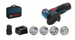 Bosch GWS 12 V-76 12V Li-Ion Accu Haakse Slijpmachine Set (2x 2,0Ah Accu) In Tas - 76mm - 06019F200C