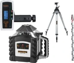 Laserliner Quadrum 410S Set Rotatielaser Set In Koffer Incl. Statief & Meetlat - 400m - 053.00.07-5