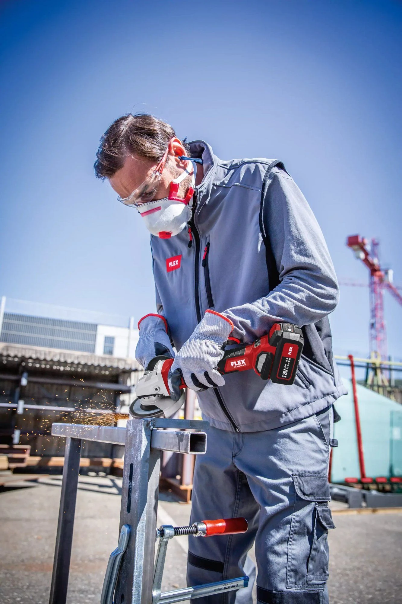 Flex LBE 125 18.0-EC/5.0 Set Li-Ion Accu Haakse Slijper Set (2x 5.0Ah) In L-Boxx - 125mm - Variabel - 18V - Afbeelding 5