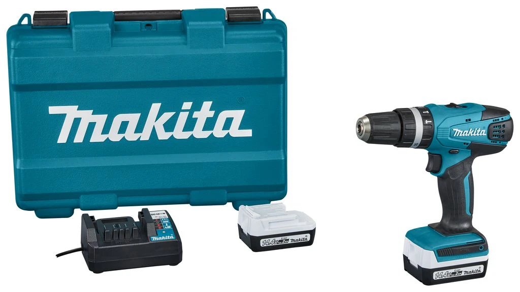 Makita HP347D002 14,4 V Li-ion Accu Klopboor-/schroefmachine Set (2x2.0 Ah) In Koffer