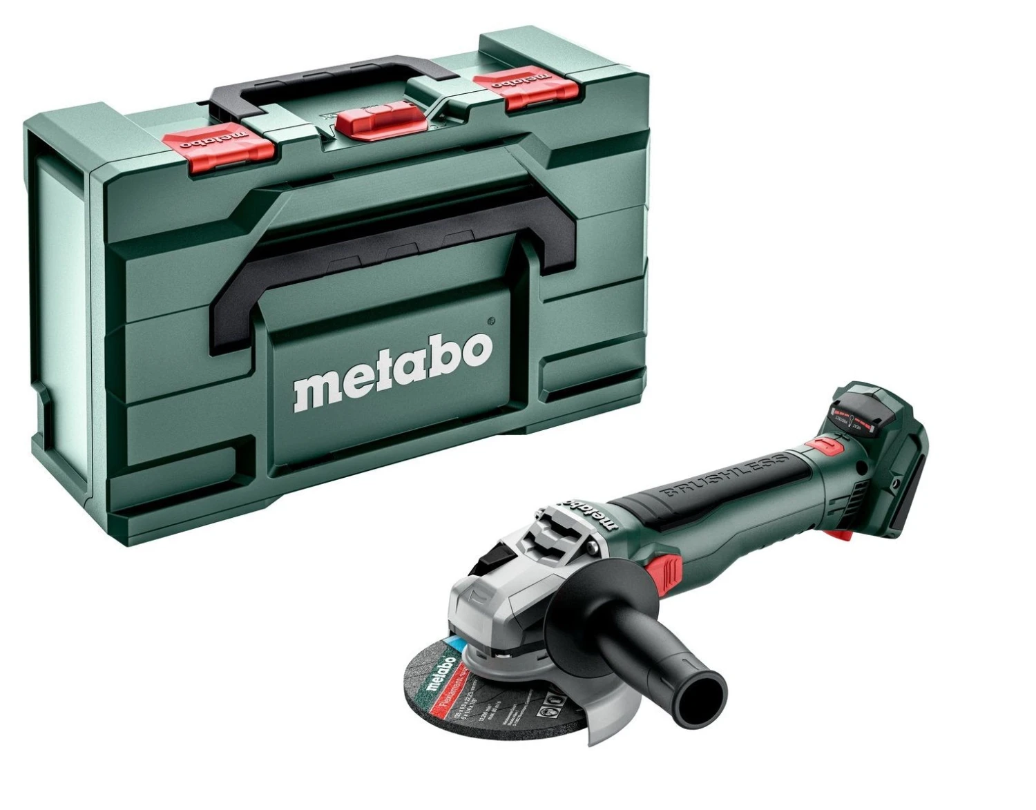 Metabo W 18 LT BL 11-125 18V Li-Ion Accu Haakse Slijper Set (2x Li-Power 4.0Ah) In MetaBox - Afbeelding 5