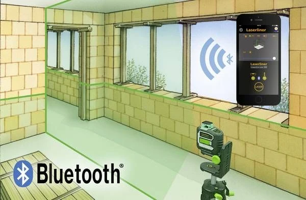 Laserliner CompactLine-Laser G360 Lijnlaser Incl. Statief In Tas - 2 Lijnen - 30m - Groen - Bluetooth - 036.162A - Afbeelding 4