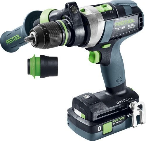 Festool TPC 18/4 5,2/4,0 I-Plus QUADRIVE 18V Li-Ion Accu Klopboormachine Set (1x 4,0Ah & 1x 5,2Ah) In Systainer - 75Nm - 575605 - Afbeelding 2