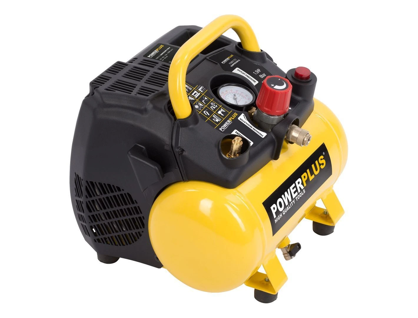 Powerplus POWX1721 Compressor - 1100W - 6L - Olievrij - Afbeelding 3