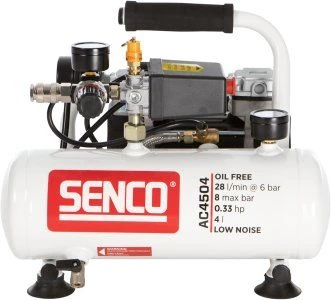 Senco AC4504 Compressor - Geluidsarm - 240W - 8 Bar - 4L - 28L/m - AFN0024 - Afbeelding 2