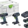 Festool TID 18 HPC 4,0 I-Set T18 18V Li-Ion Accu Combiset (2x 4,0Ah) In Systainer - 577244