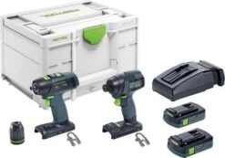 Festool TID 18 HPC 4,0 I-Set T18 18V Li-Ion Accu Combiset (2x 4,0Ah) In Systainer - 577244