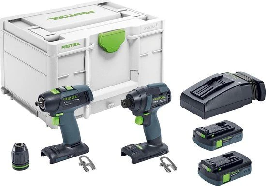 Festool TID 18 HPC 4,0 I-Set T18 18V Li-Ion Accu Combiset (2x 4,0Ah) In Systainer - 577244